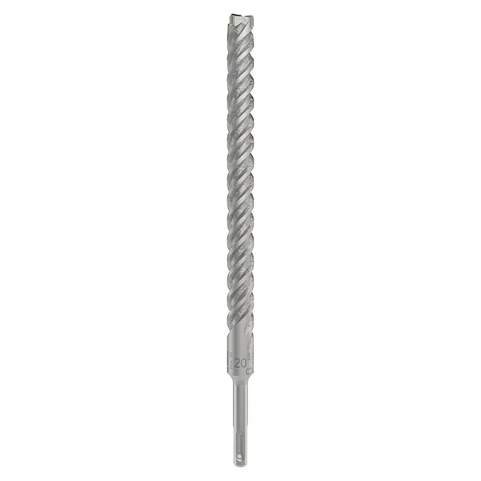 Bosch Beton- & Steinbohrer PRO SDS plus-5X - 1 Stk., Durchmesser Bohrer: 20 mm, Arbeitslänge: 250 mm - Eine Nahaufnahme eines Osung Implantatbohrers Pilotbohrer, der für präzise Implantationen entwickelt wurde und ausgezeichnete Ergebnisse erzielt.