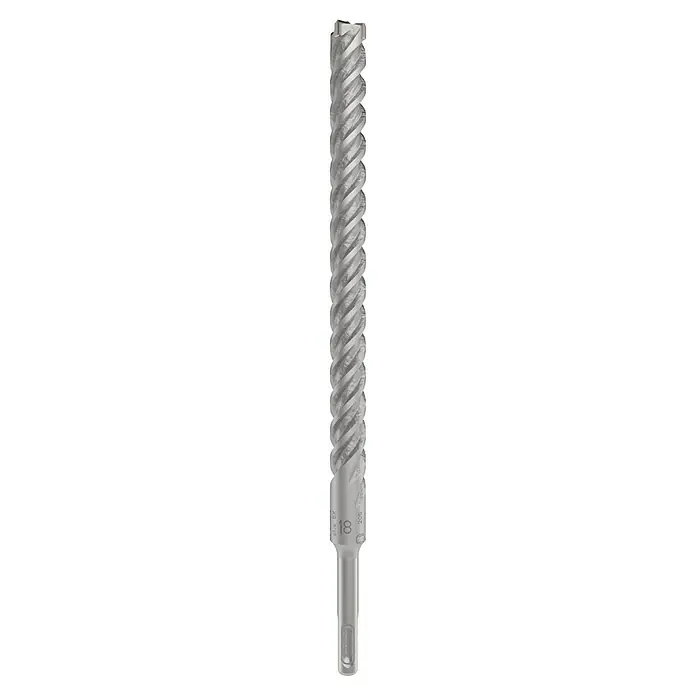 Bosch Beton- & Steinbohrer PRO SDS plus-5X - 1 Stk., Durchmesser Bohrer: 18 mm, Arbeitslänge: 250 mm - Spiralgewindebohrer für präzise Gewinde. Ideal für Metallbearbeitung und Konstruktion mit optimalem Spanabtransport.