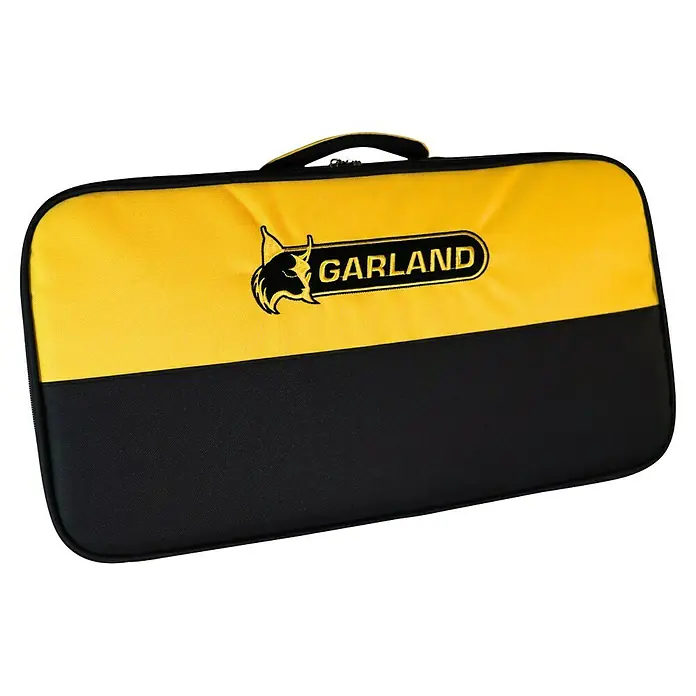 Garland Motosierra de batería Rodent Keeper 104 OB-V25 - 16 V, 2,5 Ah, Iones de litio, 2 baterías, Longitud de la cuchilla: 10 cm - Bolsa de herramientas GARLAND amarilla y negra, ideal para guardar y transportar herramientas y accesorios. Robusta y práctica.