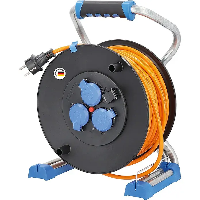 as-schwabe Kabeltrommel H07BQ-F 3G1,5 - Kunststoff, 50 m, IP44