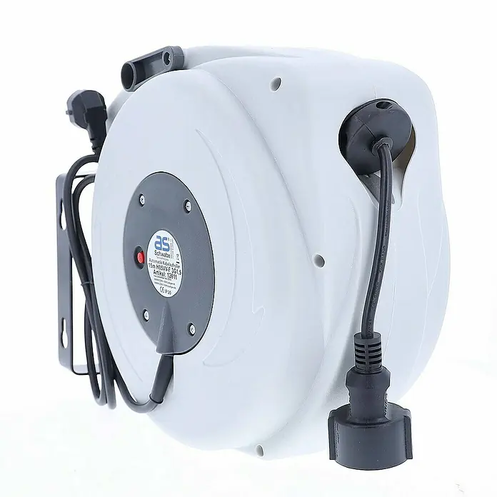 as-schwabe Kabeltrommel H05VV-F 3G1,5 - Kunststoff, 15 m, H05VV-F, IP20