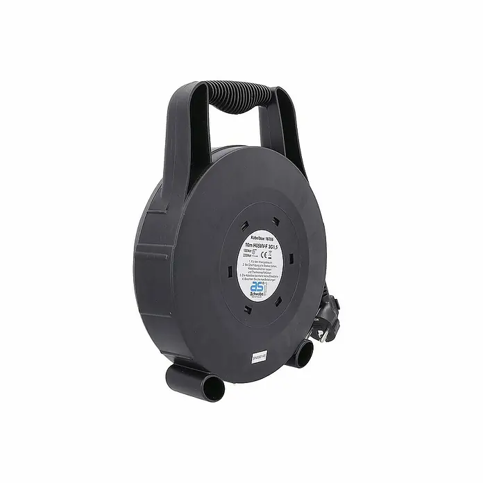 as-schwabe Kabeltrommel H05VV-F 3G1,5 - Kunststoff, 10 m, H05VV-F, IP20