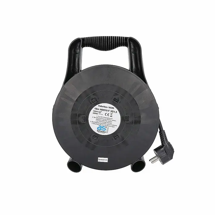 as-schwabe Kabeltrommel H05VV-F 3G1,5 - Kunststoff, 10 m, H05VV-F, IP20