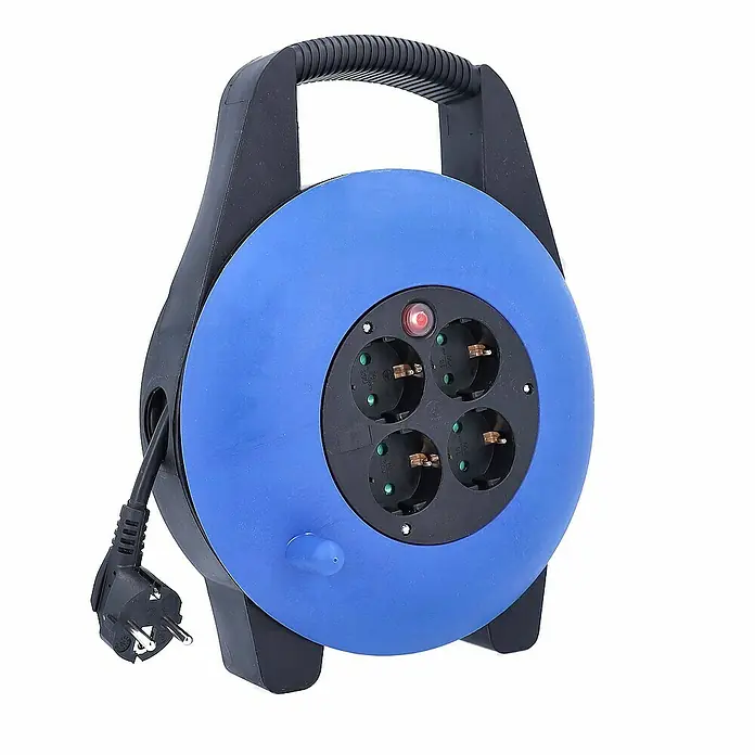 as-schwabe Kabeltrommel H05VV-F 3G1,5 - Kunststoff, 15 m, H05VV-F, IP20