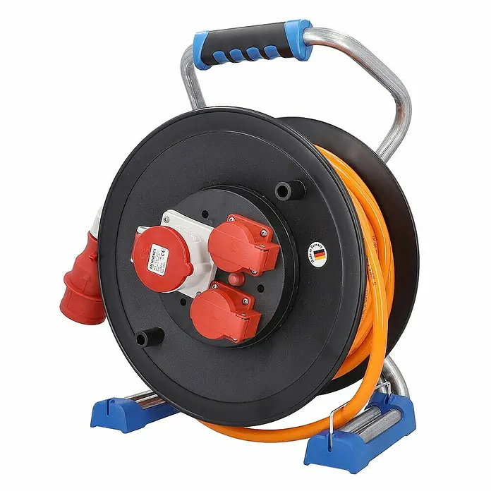 as-schwabe Kabeltrommel H07BQ-F 5G2,5 - Kunststoff, 30 m, IP44