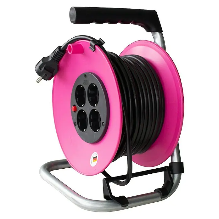 as-schwabe Kabeltrommel H05VV-F 3G1,5 - Kunststoff, 20 m, H05VV-F, IP20