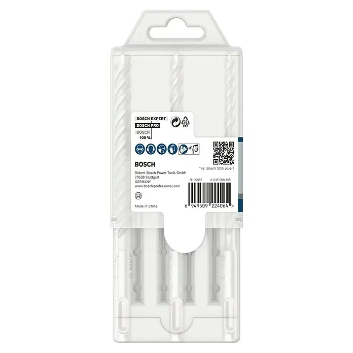 Bosch Set de brocas SDS-Plus 5X - 3 pzs. - Embalaje de las brocas Bosch Expert SDS plus-7X. Perforación segura y profesional con estas brocas de alta calidad para profesionales.