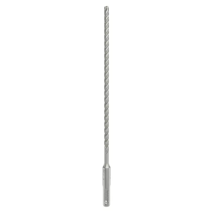 Bosch Beton- & Steinbohrer PRO SDS plus-5X - 1 Stk., Durchmesser Bohrer: 6 mm, Arbeitslänge: 200 mm - Gewindebohrer: Ein silberner Gewindebohrer mit spiralförmigen Schneiden, ideal zum präzisen Bearbeiten von Gewinden in Metall und anderen Materialien.
