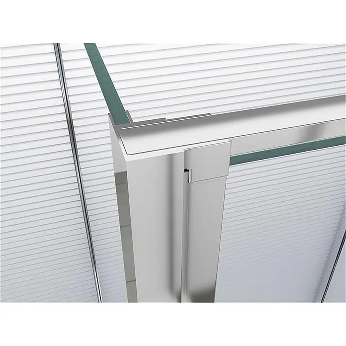 Glaszentrum Hagen Eckdusche 80x80x195 cm Athene Duschkabine - 80 x 80 x 195 cm, Eloxiert