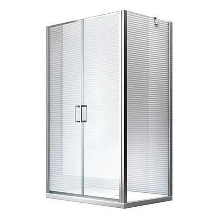 Glaszentrum Hagen Eckdusche 80x80x195 cm Athene Duschkabine - 80 x 80 x 195 cm, Eloxiert