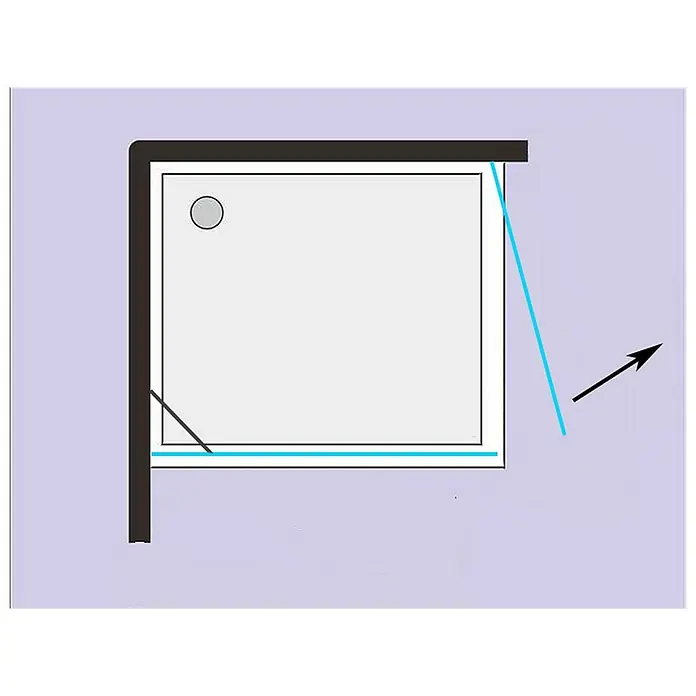 Glaszentrum Hagen Eckdusche 80x80x195cm Hades Duschkabine - 80 x 80 x 195 cm, Imprägniert, Farblos, Stärke: 8 mm