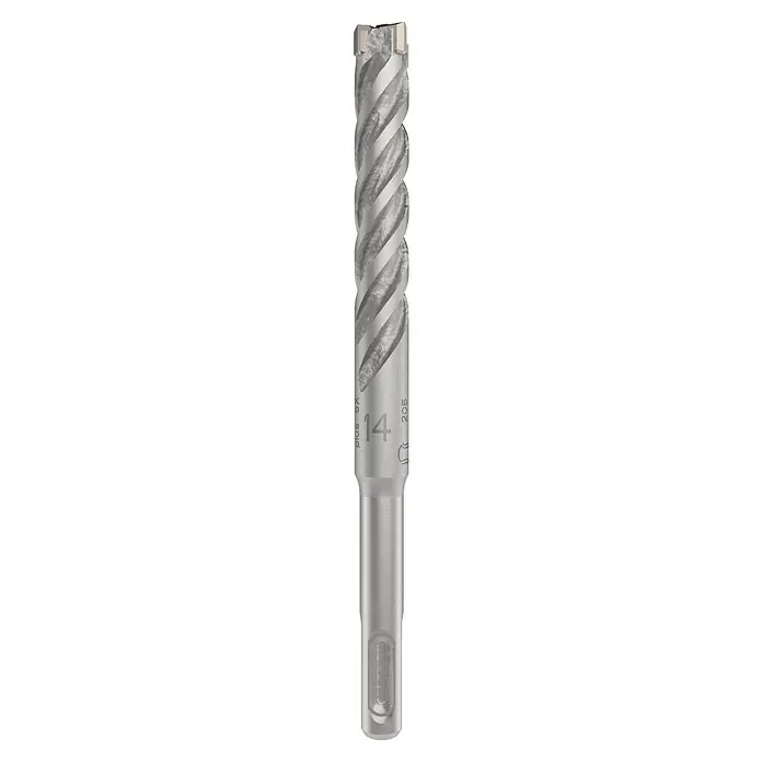 Bosch Beton- & Steinbohrer PRO SDS plus-5X - 1 Stk., Durchmesser Bohrer: 14 mm, Arbeitslänge: 100 mm - Nahaufnahme eines SDS-Plus Bohrers mit einer Größe von 14 mm und einer Länge von 206 mm, der für Bohrarbeiten in Stein und Beton geeignet ist.