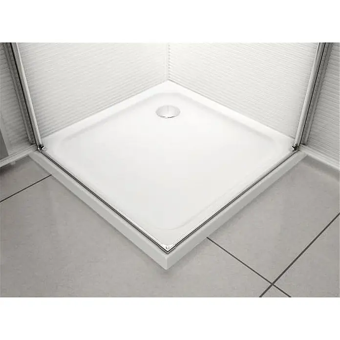Glaszentrum Hagen Eckdusche 90x90x180 cm Hera Eck Duschkabine - Eloxiert, Transparent