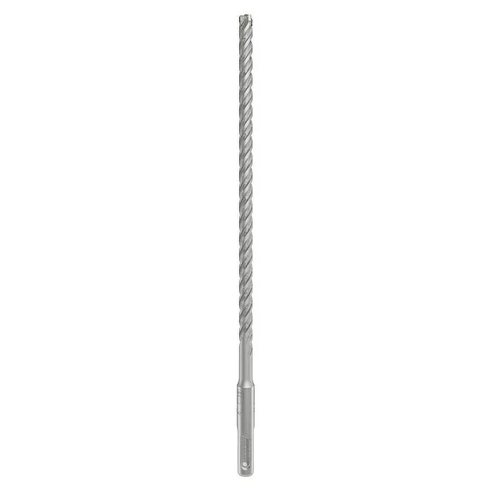 Bosch Beton- & Steinbohrer PRO SDS plus-5X - 1 Stk., Durchmesser Bohrer: 8 mm, Arbeitslänge: 200 mm - Eine Nahaufnahme eines zylindrischen Fräsers mit spiralförmigen Schneiden, ideal für präzise Metallbearbeitung und hochwertige Ergebnisse.