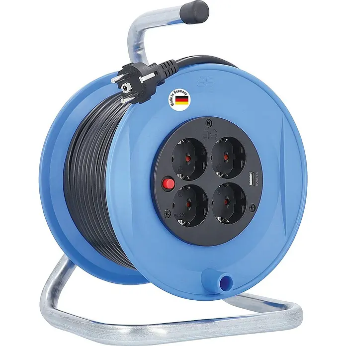 as-schwabe Kabeltrommel H05VV-F 3G1,5 - Kunststoff, 25 m, H05VV-F, IP20
