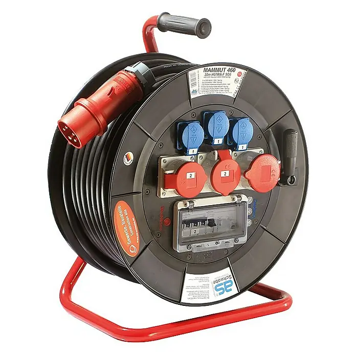 as-schwabe Kabeltrommel H07RN-F 5G6 - Kunststoff, 30 m, H07RN-F, IP44