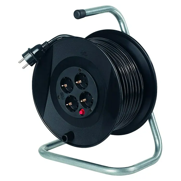 as-schwabe Kabeltrommel H05VV-F 3G1,5 - Kunststoff, 50 m, H05VV-F, IP20