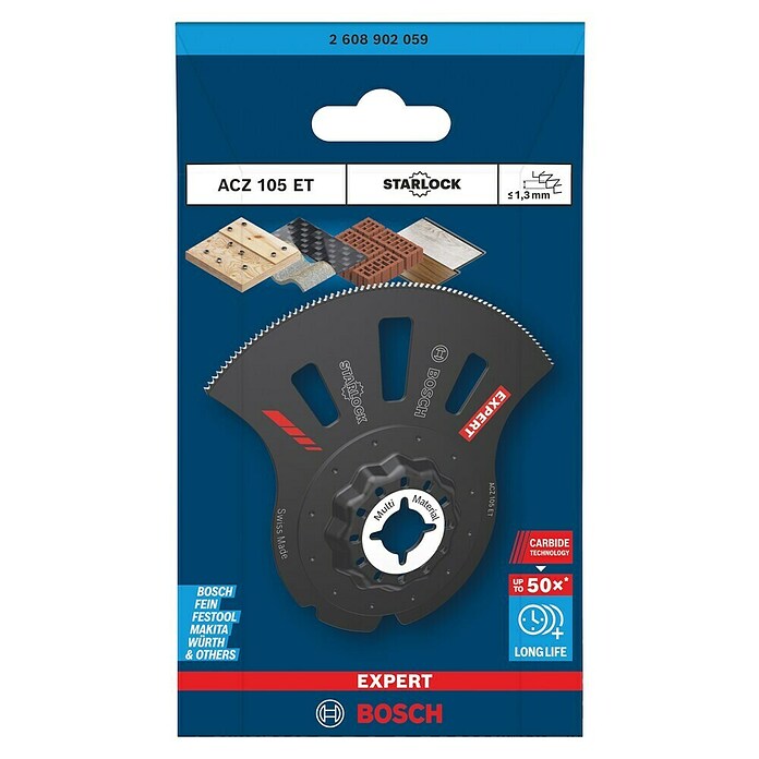 Bosch Expert Segmentni žagin list Multi Material ACZ 105 ET  (Premer: 105 mm, Primerno za: GFK) | 2551 - Zubehör Multifunktion/Modellbau | BCDA - Zubeh Bohrm/Bohrhämmer/Akkumasch | BCD - Maschinenzubehör | BC - Maschinenzubehör | B - Werkz/Masch/Maschzubeh/Auto | BAUHAUS