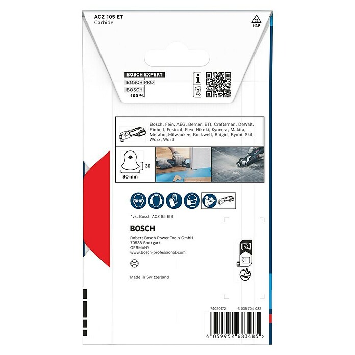 Bosch Expert Segmentni žagin list Multi Material ACZ 105 ET  (Premer: 105 mm, Primerno za: GFK) | 2551 - Zubehör Multifunktion/Modellbau | BCDA - Zubeh Bohrm/Bohrhämmer/Akkumasch | BCD - Maschinenzubehör | BC - Maschinenzubehör | B - Werkz/Masch/Maschzubeh/Auto | BAUHAUS