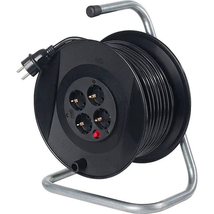as-schwabe Kabeltrommel H05VV-F 3G1,5 - Kunststoff, 25 m, H05VV-F, IP20