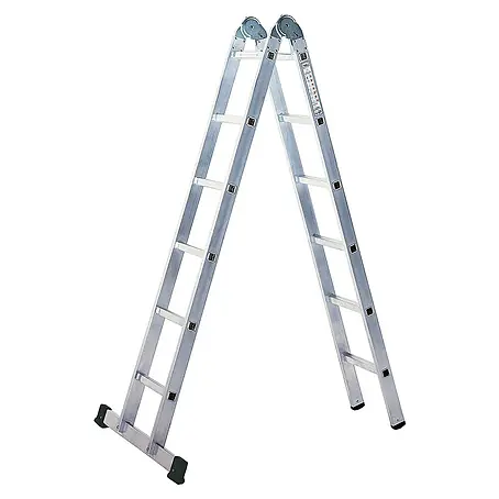Iller Leiter  Mehrzweckleiter Multifunktions- Klapp beidseitig begehbar mit 2x6 Sprossen und 4,40m AH