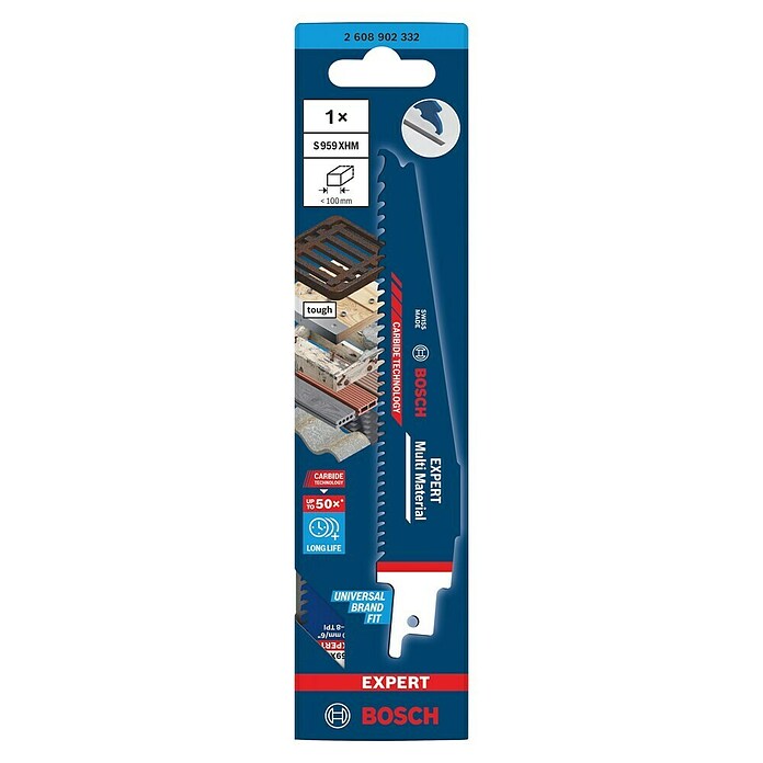 Bosch Expert List za sabljasto žago Multi Material S959XHM  (Dolžina: 150 mm) | Listi za sabljaste žage | Listi za žage | Vodila in pribor za žage | Dodatna oprema za stroje | Orodja in stroji | Izdelki | BAUHAUS