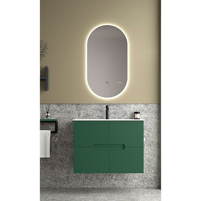 Duplach Mueble de lavabo Kamet (L x An x Al: 45 x 100 x 60 cm, Oliva, Melamina) | BAUHAUS