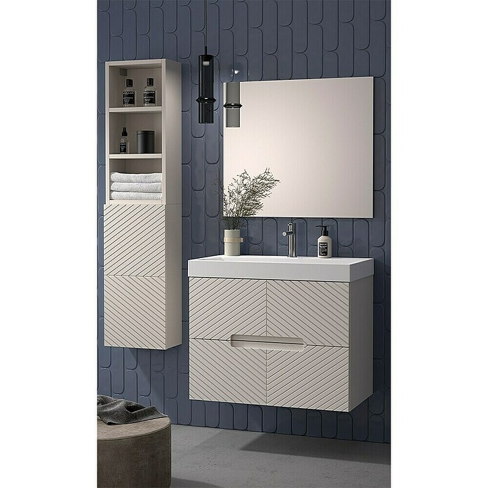 Duplach Mueble de lavabo Kamet (L x An x Al: 45 x 80 x 60 cm, Beige, Melamina) | BAUHAUS