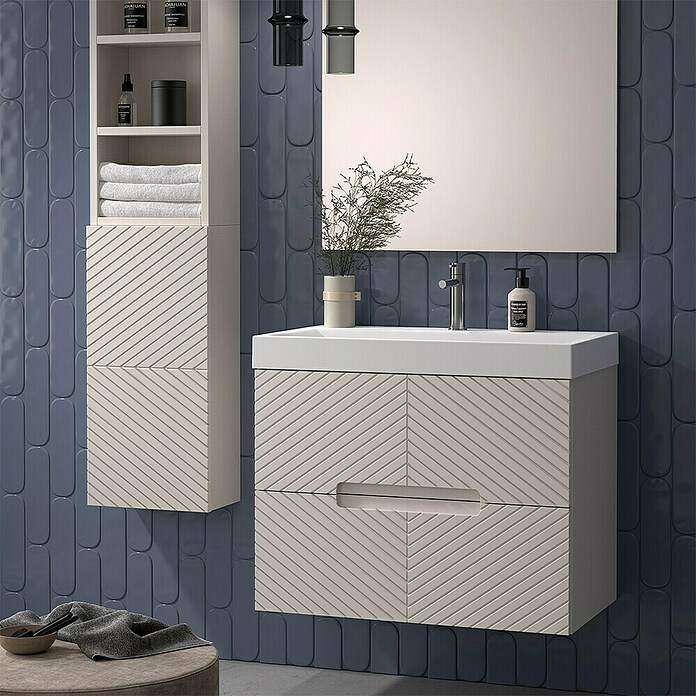 Duplach Mueble de lavabo Kamet (L x An x Al: 45 x 80 x 60 cm, Beige, Melamina) | BAUHAUS
