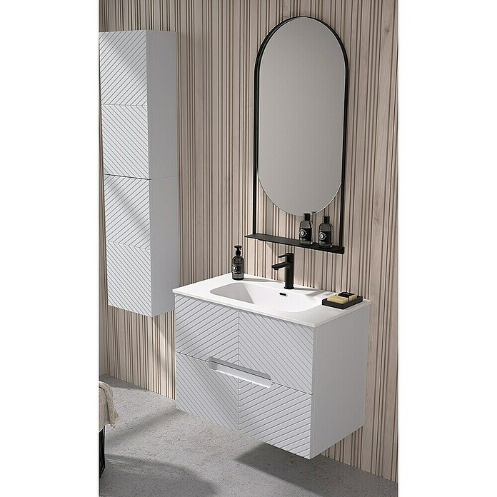 Duplach Mueble de lavabo Kamet (L x An x Al: 45 x 60 x 60 cm, Gris, Melamina) | BAUHAUS