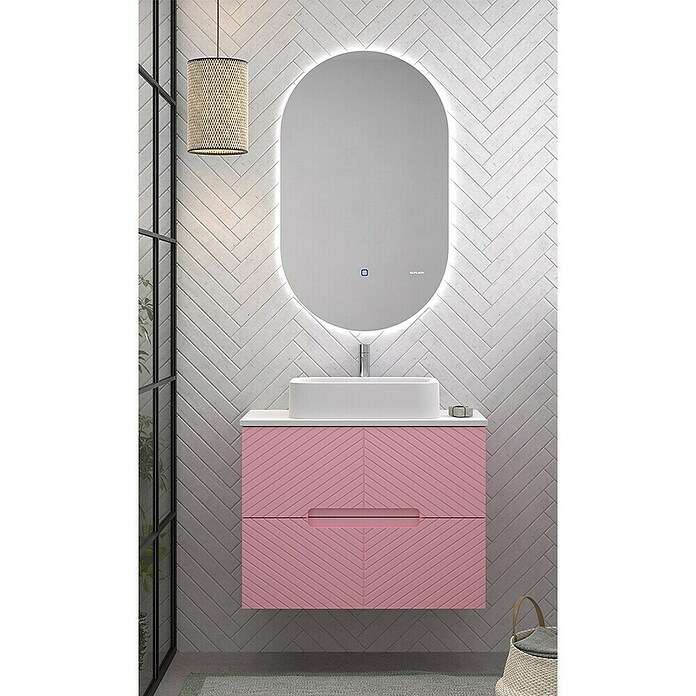 Duplach Mueble de lavabo Kamet (L x An x Al: 45 x 100 x 60 cm, Rosa, Melamina) | BAUHAUS