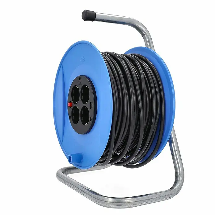 as-schwabe Kabeltrommel H05VV-F 3G1,5 - Kunststoff, 50 m, H05VV-F, IP20