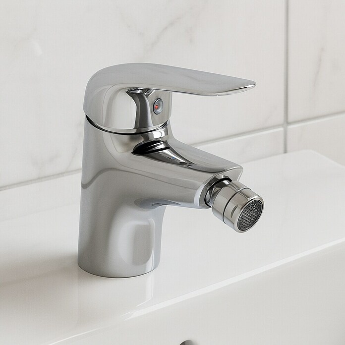 Cosmobath Halton Grifo monomando de bidé (Cromo, Brillante)