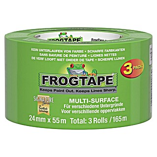 Frogtape Kreativklebeband Multi-Surface (55 m x 24 mm, Grün, 3 -tlg.)