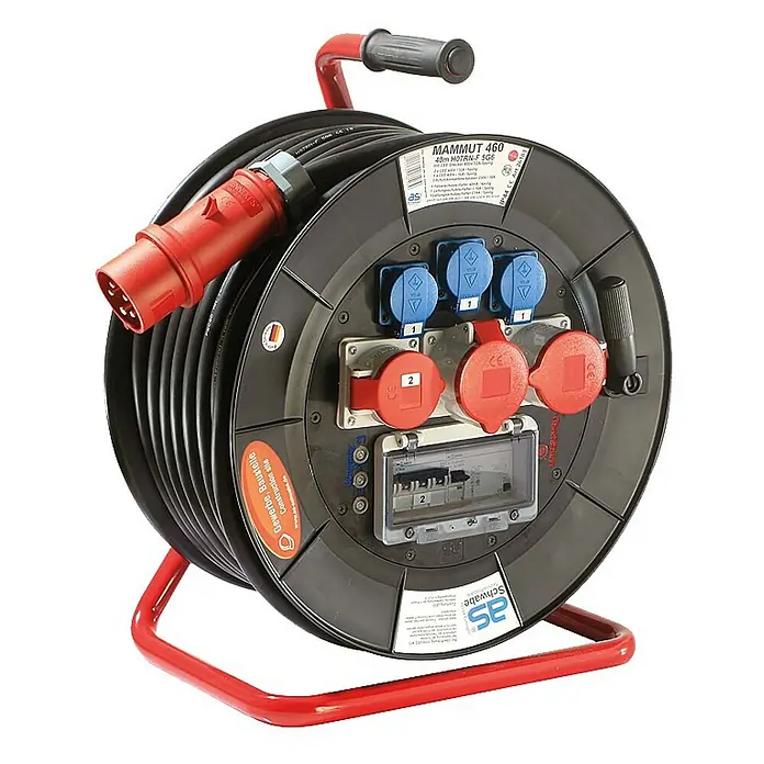 as-schwabe Kabeltrommel H07RN-F 5G6 - Kunststoff, 40 m, H07RN-F, IP44