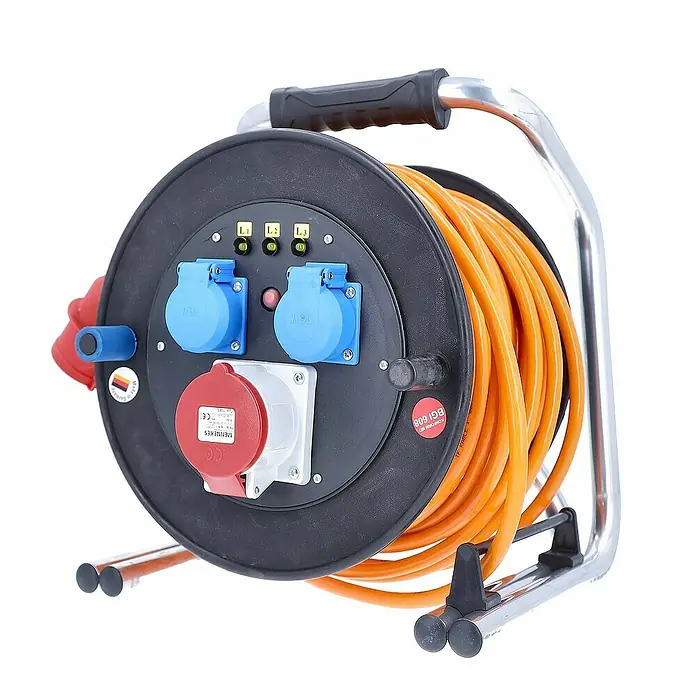 as-schwabe Kabeltrommel H07BQ-F 5G1,5 - Kunststoff, 40 m, IP54