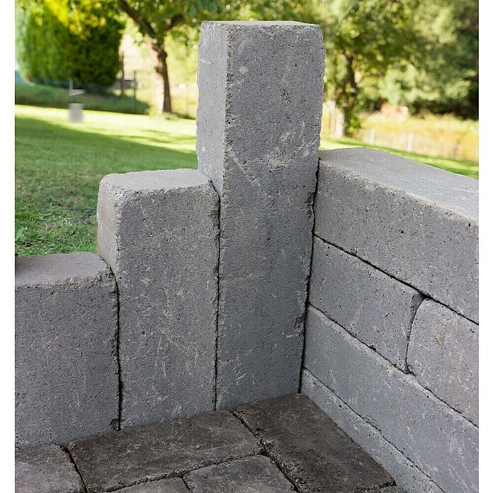 Christoph Palisade CHR-Collo (14 x 10,5 x 30 cm, Silbergrau, Beton) | BAUHAUS