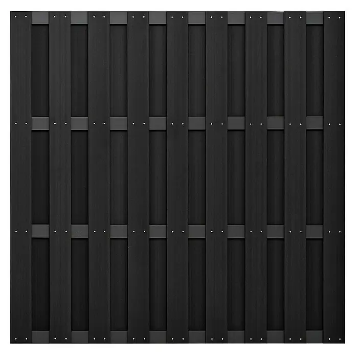 GartenLand Sichtschutzelement WPC Zaun Relax Ohne Pfosten - Verbundwerkstoff, Anthrazit