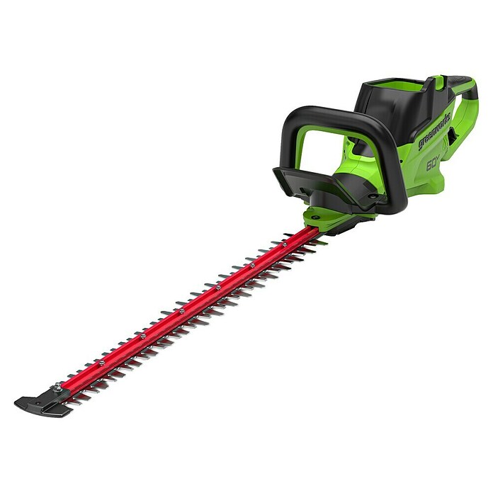Greenworks 60V Akkusystem Akumulatorske škarje za živo mejo HT6606RA1  (60 V, Li-ion, Brez baterije, Dolžina reza: 61 cm) | 7281 - Akkuheckenscheren  Marke | IAED - Heckenscheren | IAE - Gartenmotorgeräte | IA - Gartenhartware | I - Stadtgarten | BAUHAUS