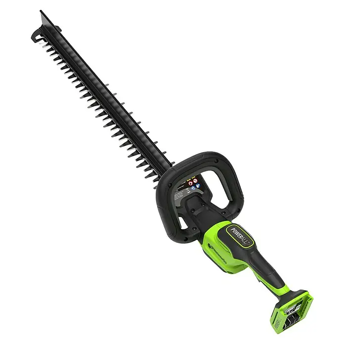 Greenworks Akku-Heckenschere GW 24V BL 61 cm - 24 V, Li-Ionen, Ohne Akku, Schwertlänge: 61 cm - Akku-Heckenschere von Greenworks, ideal zum Trimmen von Hecken und Sträuchern. Leistungsstark und einfach zu bedienen für den Garten.