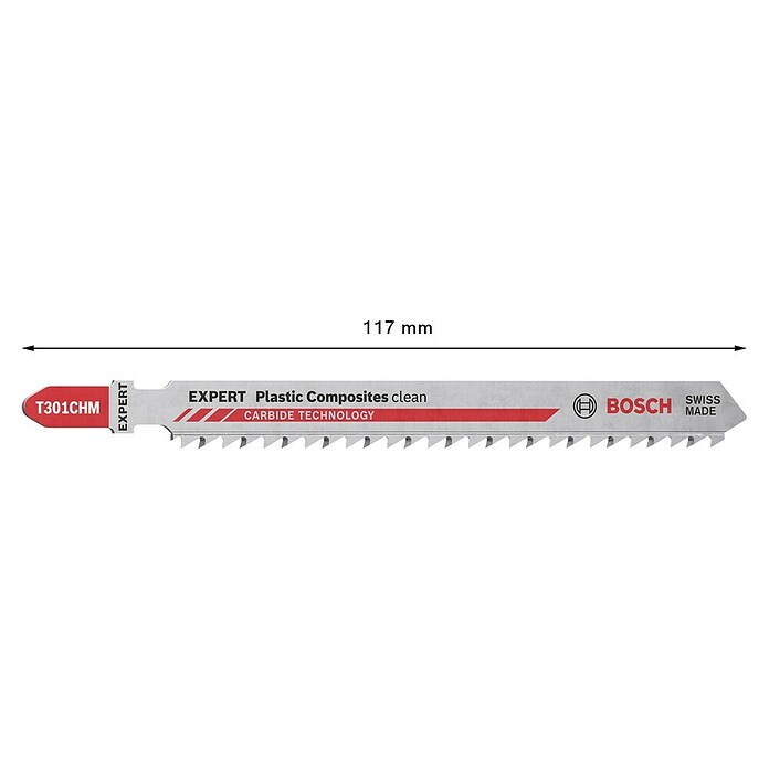 Bosch Expert List vbodne žage Plastic Composites Clean T301CHM  (T-gred, 3 kos) | Listi za vbodne žage | Listi za žage | Vodila in pribor za žage | Dodatna oprema za stroje | Orodja in stroji | Izdelki | BAUHAUS