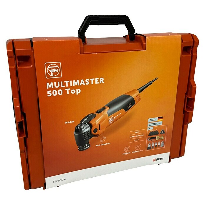 Fein MultiMaster Herramienta multifunción eléctrica MM500 Plus TOP L-BOXX (350 W, Sistema STARLOCK-Plus) | BAUHAUS