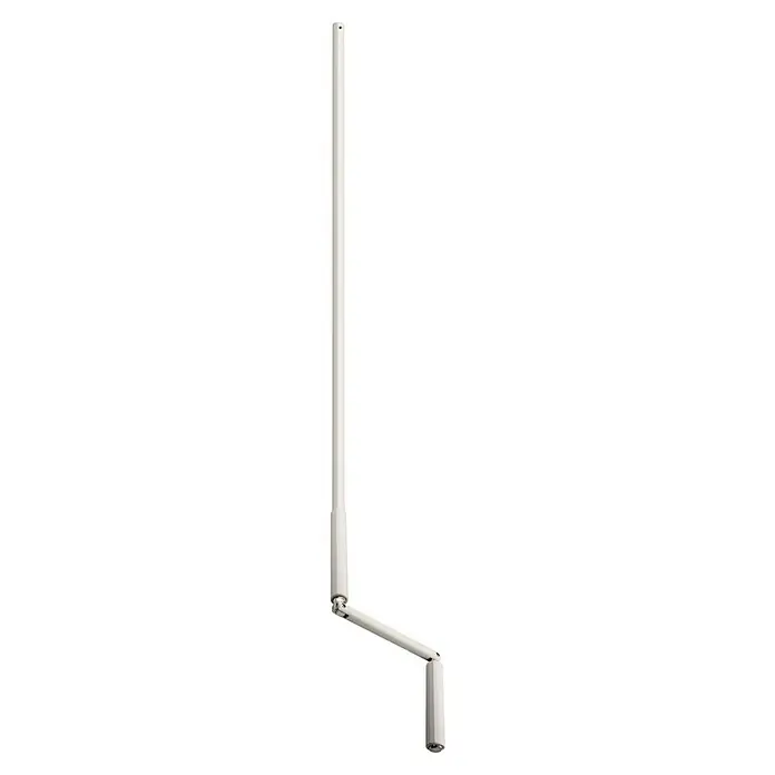 Schellenberg Kurbelstange - Ø x L: 15 mm x 140 cm, Weiß - Die Aufnahme zeigt eine weiße Duschstange mit Halterung, ideal für jedes Badezimmerdesign, das Funktionalität mit minimalistischer Ästhetik verbindet.