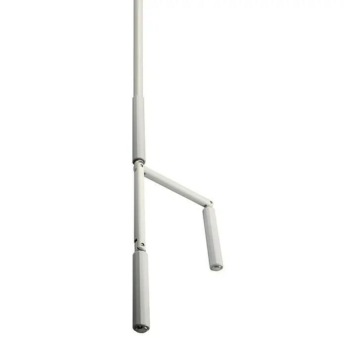 Schellenberg Kurbelstange - Ø x L: 15 mm x 140 cm, Weiß - Bild einer weißen, klappbaren Hühnerleiter. Ideal für den einfachen Zugang zum Hühnerstall. Praktisch und platzsparend.