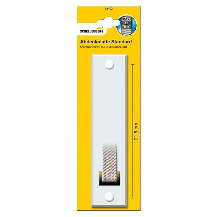 Schellenberg Abdeckplatte (Lochabstand: 215 mm, Gurtbreite: 23 mm)