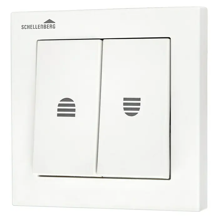 Schellenberg Rollladenschalter - Doppel-Wippschalter - Schellenberg Smart Home Schalter: Intelligente Steuerung für Rollläden, einfache Bedienung, modernes Design für Ihr Zuhause.