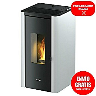 FreePoint Estufa de pellets Indigo (7 kW, Volumen de calefacción: 57,6 m³ - 156 m³, Blanco)