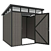 Gerätehaus 7x7 (Außenmaß inkl. Dachüberstand (B x T): 237 x 225,6 cm, Verbundwerkstoff, Silver Gray) | BAUHAUS