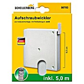 Schellenberg Aufschraubwickler (120 x 22 x 120 mm, Geeignet für: Rollladen-Mini-Systeme, Weiß)