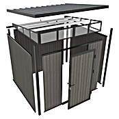 Gerätehaus 7x7 (Außenmaß inkl. Dachüberstand (B x T): 237 x 225,6 cm, Verbundwerkstoff, Silver Gray) | BAUHAUS